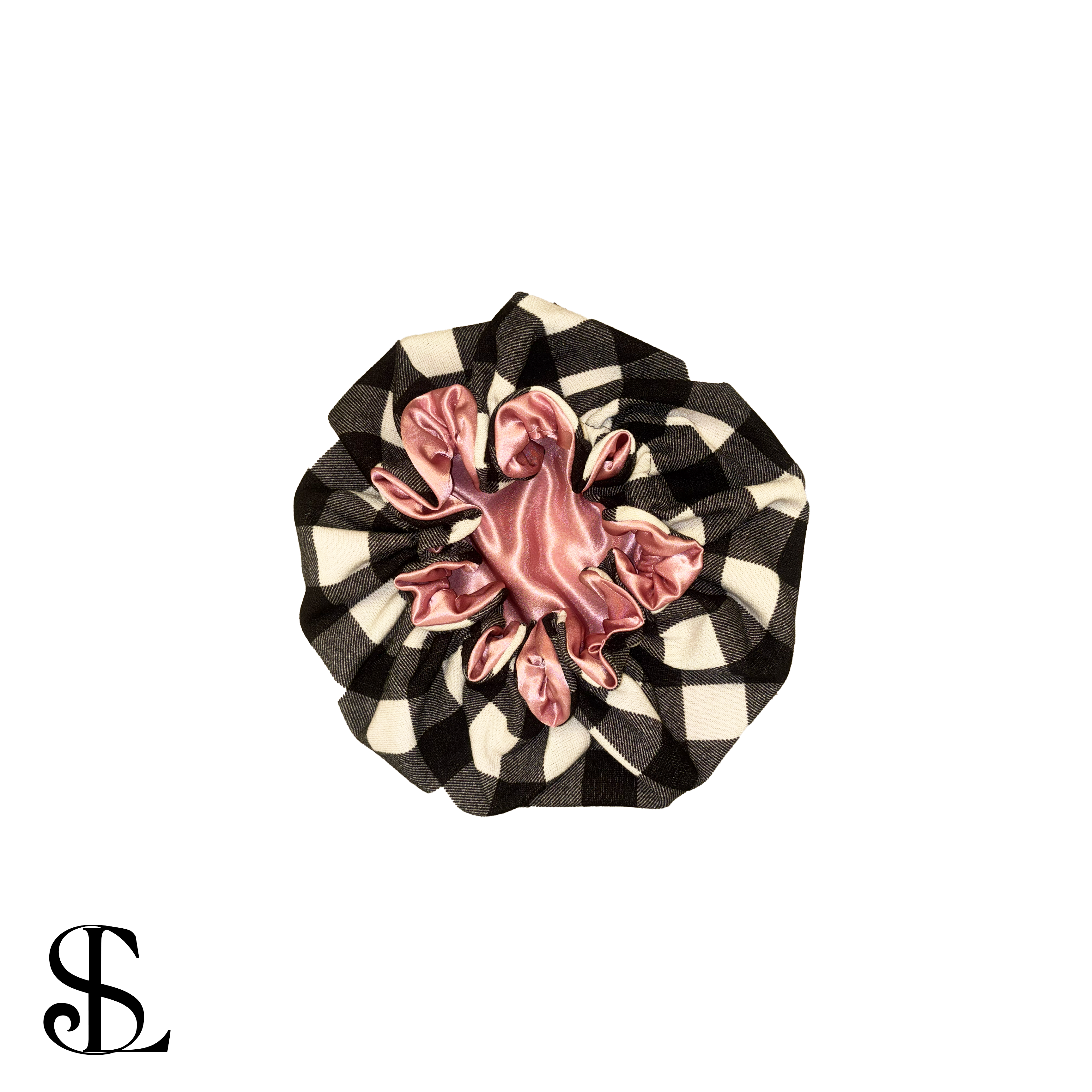 Pink and plaid bonnet