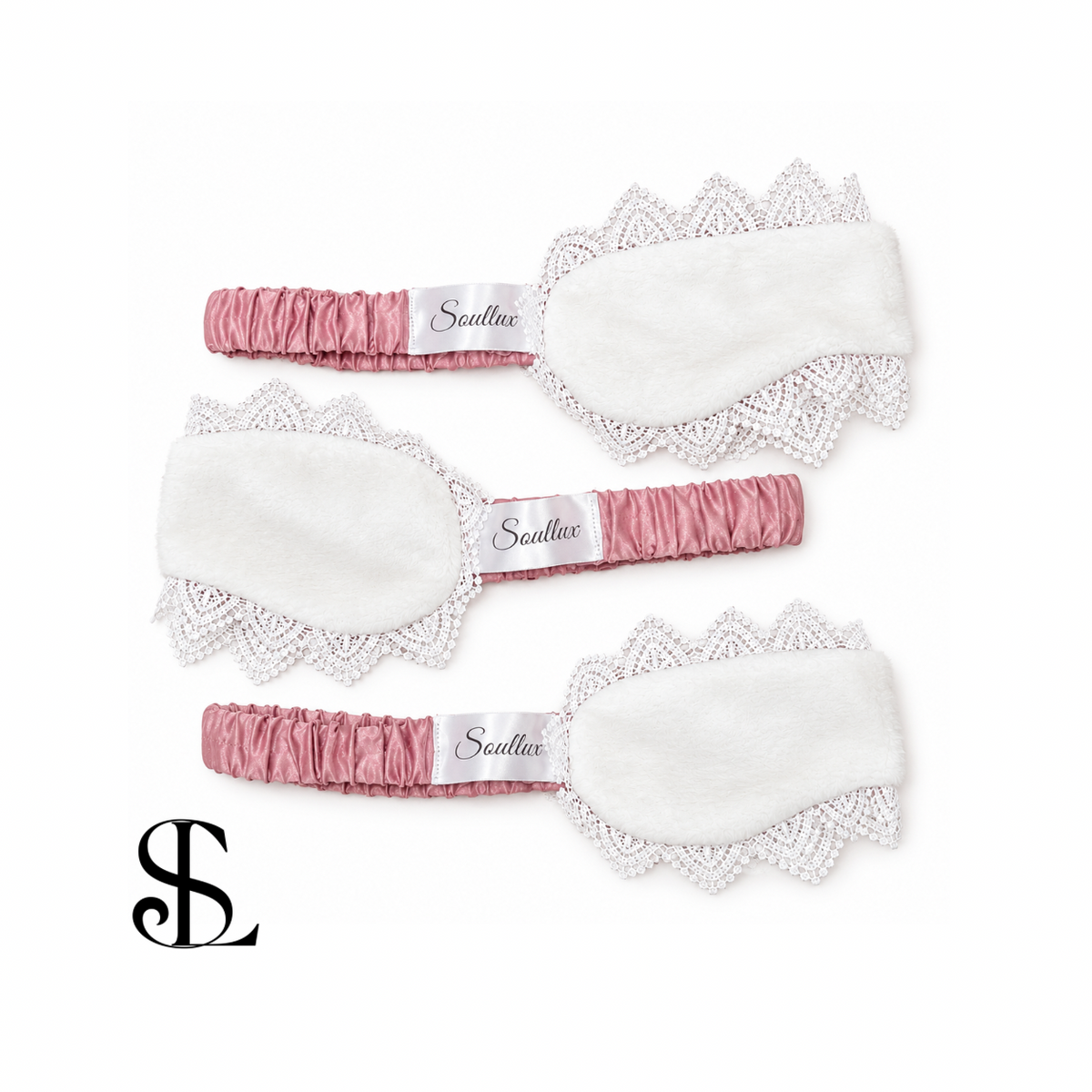 Lace trim night mask