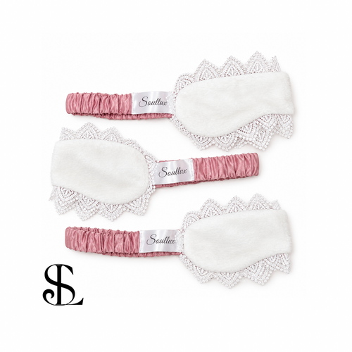 Lace trim night mask