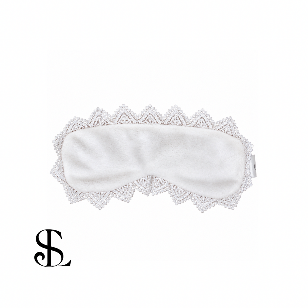 Lace trim night mask