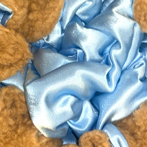 Baby Blue and Brown Bonnet
